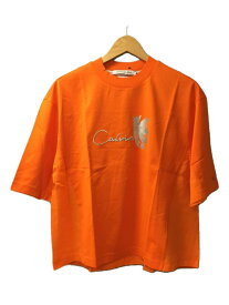 【中古】Calvin Klein◆SILVER LOGO REMAKE TEE/Tシャツ/SIZE:S/コットン/オレンジ/J215977【レディースウェア】