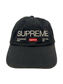 【中古】Supreme◆21AW est1994 6-panel/キャップ/FREE/キャンバス/BLK/無地/メンズ【服飾雑貨他】