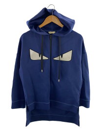 【中古】FENDI◆ジップパーカー/XXS/ナイロン/BLU/AP12-18-116【メンズウェア】