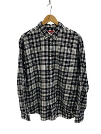 【中古】Supreme◆Plaid Flannel Shirt/ネルシャツ/M/コットン/BLK/チェック//【メンズウェア】