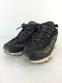 【中古】NIKE◆ローカットスニーカー/28cm/BLK/PVC/NIKE AIR MAX 95 black/electric green【シューズ】