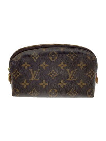 【中古】LOUIS VUITTON◆ポシェット・コスメティックPM_モノグラム・キャンバス_BRW/PVC/BRW【バッグ】