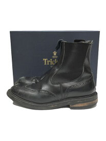 【中古】Tricker’s◆サイドゴアブーツ/UK7/BLK【シューズ】