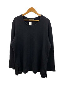 【中古】yohji yamamoto POUR HOMME◆Lamb wool Round Neck Top/3/ウール/BLK/HC-T43-173【メンズウェア】