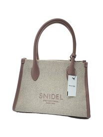 【中古】SNIDEL◆24SS/エコキャンバスバッグM/コットン/BEG×PNK/無地/SWGB241626【バッグ】