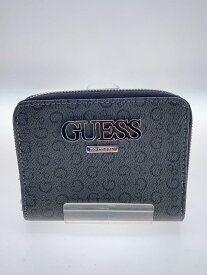 【中古】GUESS◆2つ折り財布/レザー/GRY/総柄/レディース//【服飾雑貨他】