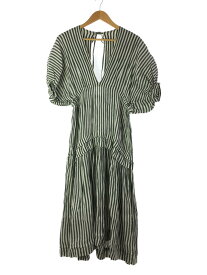 【中古】beautiful people◆pillow striped purse blouse dress/36/リネン/NVY/1115110015【レディースウェア】