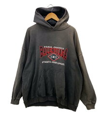 【中古】BALENCIAGA◆22SS/Logo Embroidery Hoodie/パーカー/XXS/コットン/GRY/TMVB1//【メンズウェア】