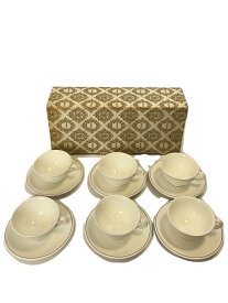 【中古】Noritake◆カップ&amp;ソーサー/12点セット/WHT【キッチン用品】