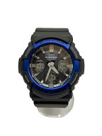 【中古】CASIO◆ソーラー腕時計・G-SHOCK/デジアナ/ラバー/BLK【服飾雑貨他】