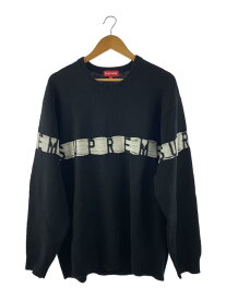 【中古】Supreme◆21SS/Inside Out Logo Sweater/XL/ウール/BLK【メンズウェア】