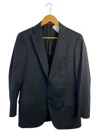【中古】ISAIA◆テーラードジャケット/46/ウール/NVY/ストライプ【メンズウェア】