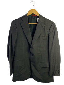 【中古】ISAIA◆テーラードジャケット/46/ウール/GRY/チェック【メンズウェア】