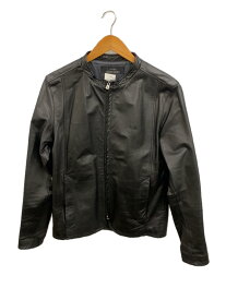 【中古】shama◆レザージャケット・ブルゾン/42/牛革/BLK【メンズウェア】