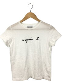 【中古】agnes b.◆Tシャツ/--/コットン/WHT/プリント/er26s137【レディースウェア】