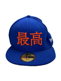 【中古】Supreme◆Kanji Logo New Era Cap/7 3/8/ウール/BLU/メンズ【服飾雑貨他】