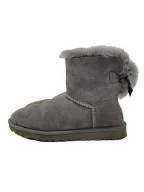 【中古】UGG australia◆MINI BAILEY BOW/ブーツ/23cm/GRY/スウェード/1005062【シューズ】