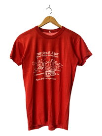 【中古】Tシャツ/--/コットン/RED/無地/80s/THE CREAT RACE【メンズウェア】