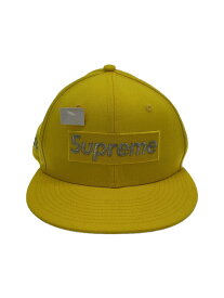 【中古】Supreme◆Sim Metallic Box Logo Cap/7 1/4/アクリル/イエロー/メンズ【服飾雑貨他】