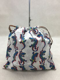 【中古】LOEWE◆ポーチ/コットン/WHT/総柄/Paulas Ibiza【バッグ】