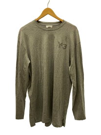 【中古】Y-3◆長袖Tシャツ/XXL/コットン/GRY/GK4516【メンズウェア】