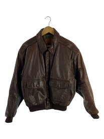 【中古】GOLDEN BEAR◆レザージャケット・ブルゾン/40/レザー/BRW【メンズウェア】