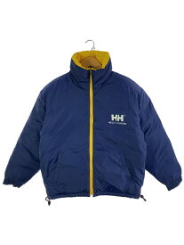 【中古】HELLY HANSEN◆90s-/リバーシブル/ヨゴレ・使用感有/ダウンジャケット/S/ナイロン/NVY/HVF9885【メンズウェア】