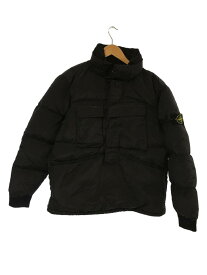 【中古】STONE ISLAND◆ダウンジャケット/L/ナイロン/BLK/無地//【メンズウェア】