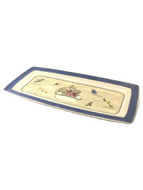 【中古】WEDGWOOD◆SARAH`S GARDEN/スクエアプレート/オーバルディッシュプレート/ブルー/RECTANG TRAY【キッチン用品】