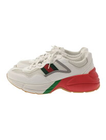 【中古】GUCCI◆ライトン/UK9.5/WHT/レザー【シューズ】