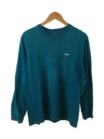 【中古】Supreme◆Small Box L/S Tee/長袖Tシャツ/M/コットン/ブルー/使用感有【メンズウェア】