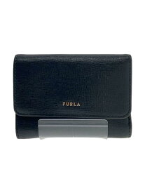 【中古】FURLA◆3つ折り財布/--/BLK/無地/レディース/PCZ0UNO【服飾雑貨他】