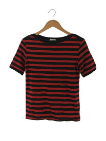 【中古】CELINE◆Tシャツ/S/コットン/RED/ボーダー/2X059328E【メンズウェア】