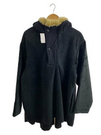 【中古】Elephant Blanc◆ハーフジップフーディーPOボアジャケット/48/ポリエステル/BLK/無地/91730404//【メンズウェア】