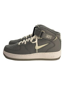 【中古】NIKE◆AIR FORCE 1 MID QS_エアフォース 1 ミッド クイックストライク/27cm/シルバー/レザー【シューズ】