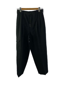 【中古】yohji yamamoto POUR HOMME◆ボトム/S/ウール/BLK/無地//【メンズウェア】