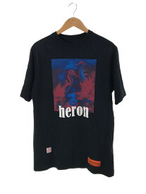 【中古】HERON PRESTON◆Tシャツ/XS/コットン/BLK/HMAA001S196632038/2019SS【メンズウェア】