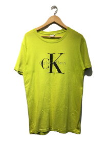 【中古】Calvin Klein◆90s/カットソー/M/コットン/GRN/プリント【メンズウェア】