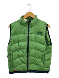 【中古】THE NORTH FACE◆ACONCAGUA VEST_アコンカグアベスト/S/ナイロン/GRN/無地【メンズウェア】