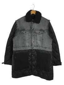 【中古】DIESEL◆キルティングデニムコート/L/ナイロン/BLK/A008740ABAA【レディースウェア】