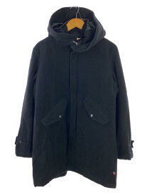 【中古】S/DOUBLE◆BACKZIP M-51/ブラック/M51/コート/L/ウール/BLK/無地//【メンズウェア】