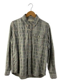 【中古】REMI RELIEF◆長袖シャツ/M/コットン/GRY/チェック【メンズウェア】