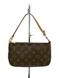 【中古】LOUIS VUITTON◆1)ポシェット・アクセソワール_モノグラム・キャンバス_BRW/PVC/BRW【バッグ】