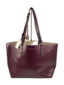 【中古】MICHAEL KORS◆トートバッグ/レザー/PUP/無地【バッグ】