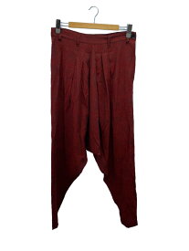 【中古】Y’s◆サルエルパンツ/2/レーヨン/RED/総柄/YB-P16-203【メンズウェア】