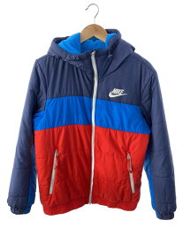 【中古】NIKE◆ダウンジャケット/M/ポリエステル/BLU/無地/BV4684-557【メンズウェア】