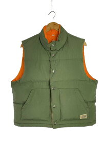 【中古】STUSSY◆ダウンベスト/S/レーヨン/KHK/115676【メンズウェア】