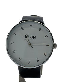 【中古】KLON◆KLON×jam/クォーツ腕時計/アナログ/--/WHT/BLK【服飾雑貨他】