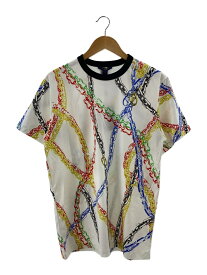 【中古】LOUIS VUITTON◆Tシャツ/L/コットン/WHT/プリント【メンズウェア】