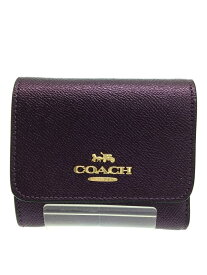 【中古】COACH◆3つ折り財布/レザー/スモールトライフォールドウォレット/CF412/【服飾雑貨他】